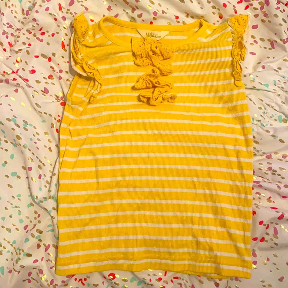 Matilda Jane EUC Yellow Striped tank